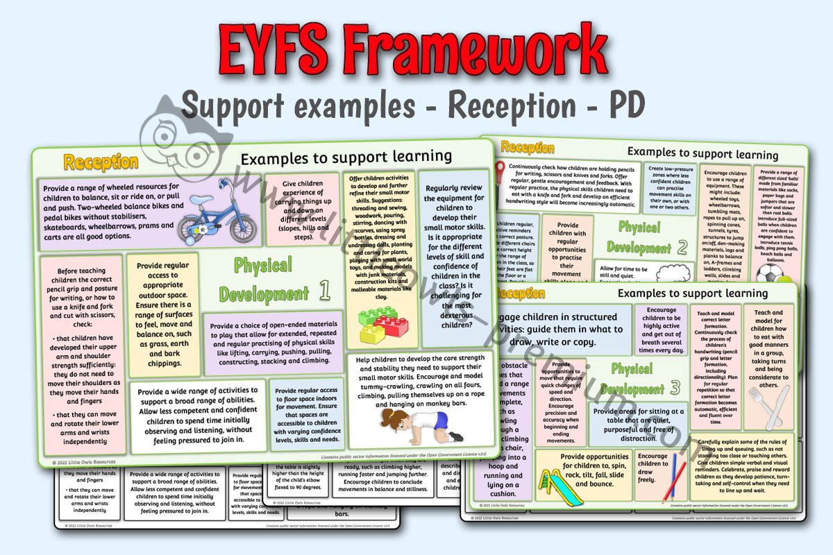 EYFS FRAMEWORK - Support Examples - Reception - Physical Development