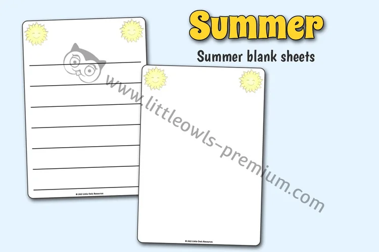 Summer Sun Drawing & Writing Sheets — resource cover