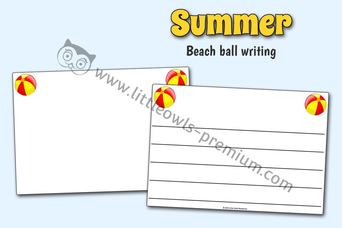 BEACH BALL WRITING & DRAWING