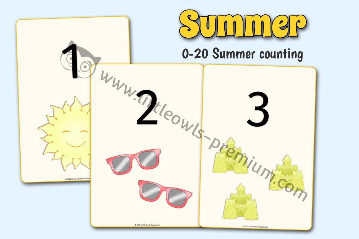 SUMMER COUNTING POSTERS (0-20)