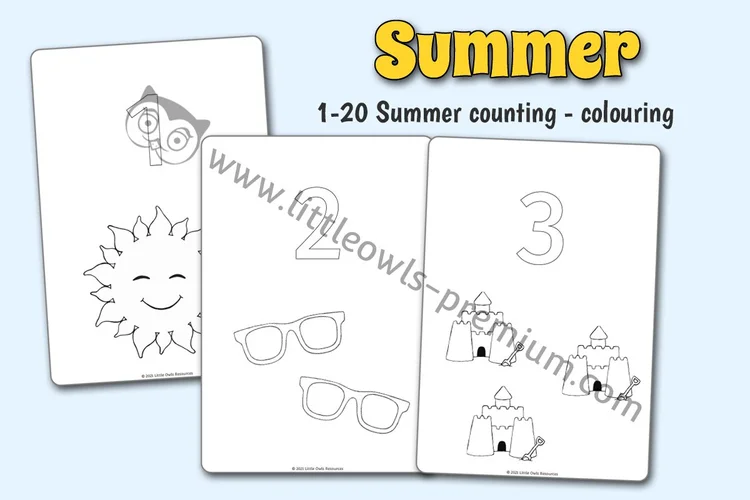 Summer Colour & Count — 1–20 — resource cover