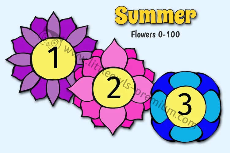 Flower Number Cards — 0–100 — resource cover