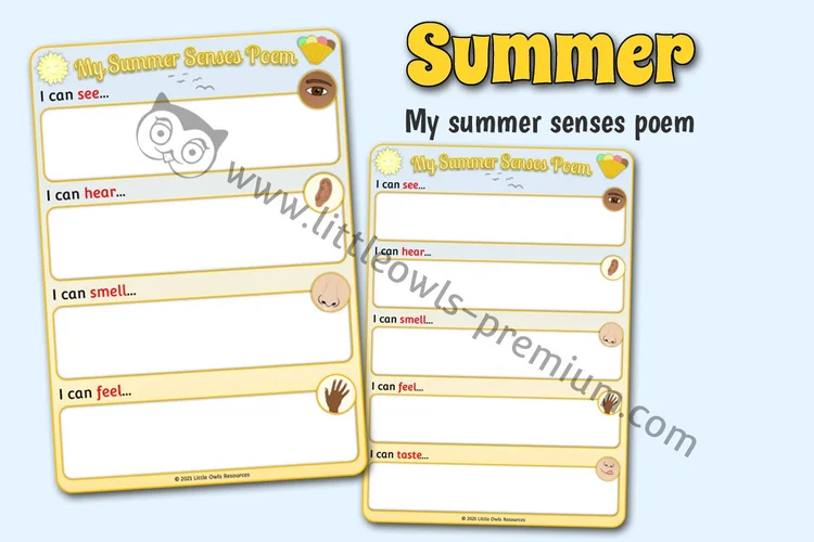 My Summer Senses Poem — resource cover