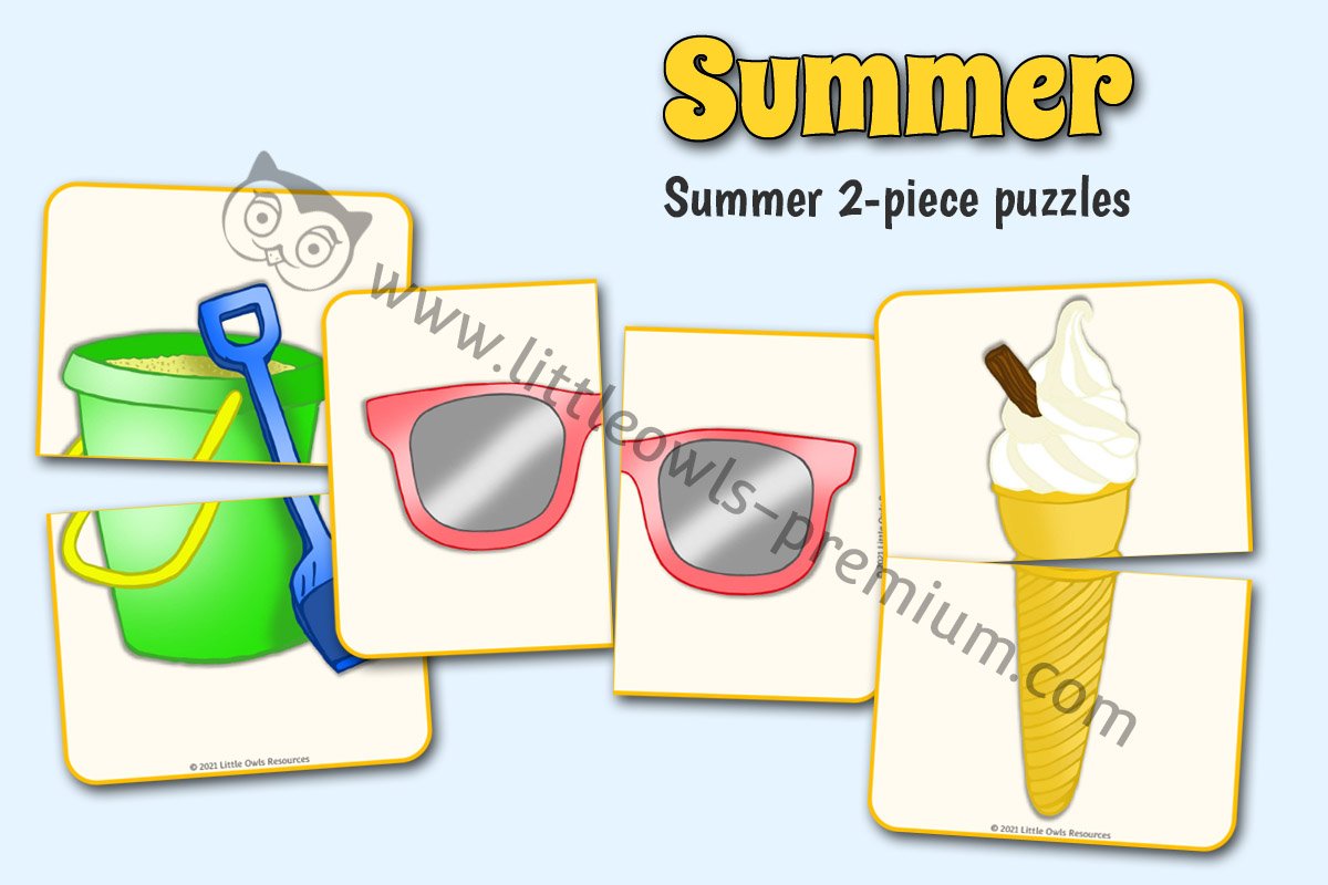 SUMMER 2-PIECE PUZZLES