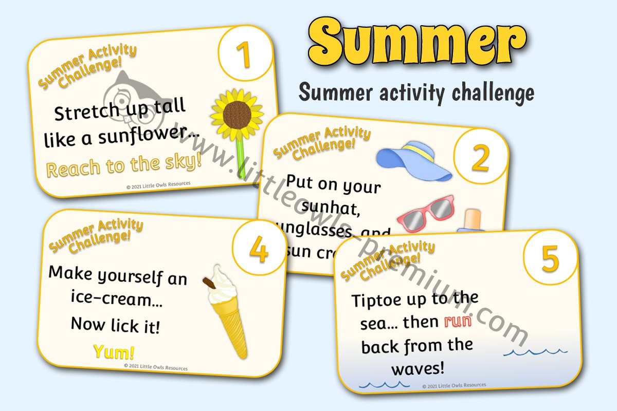 SUMMER ACTIVITY/MOVEMENT CHALLENGE CARDS