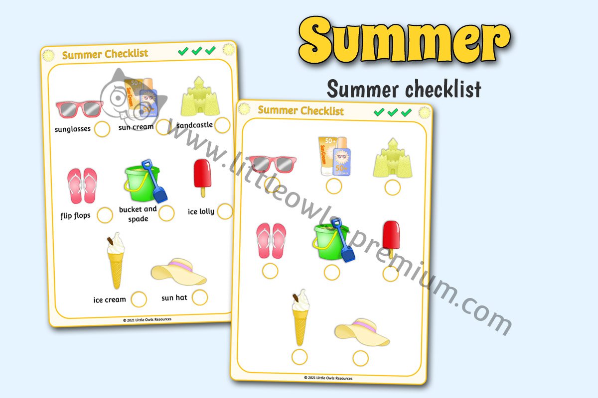 SUMMER CHECKLISTS