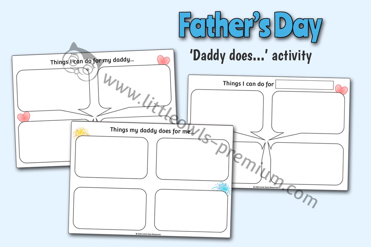 'MY DADDY DOES' SHEETS
