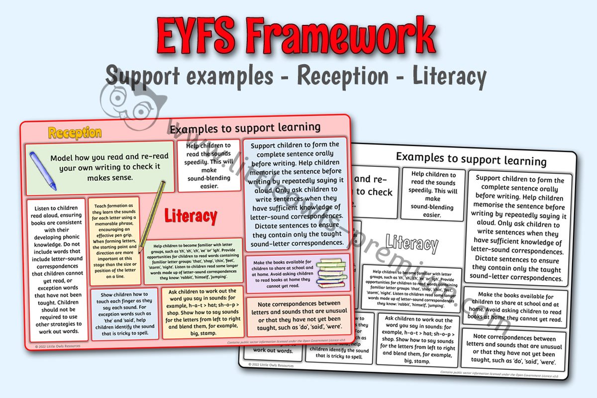 EYFS FRAMEWORK - Support Examples - Reception - Literacy