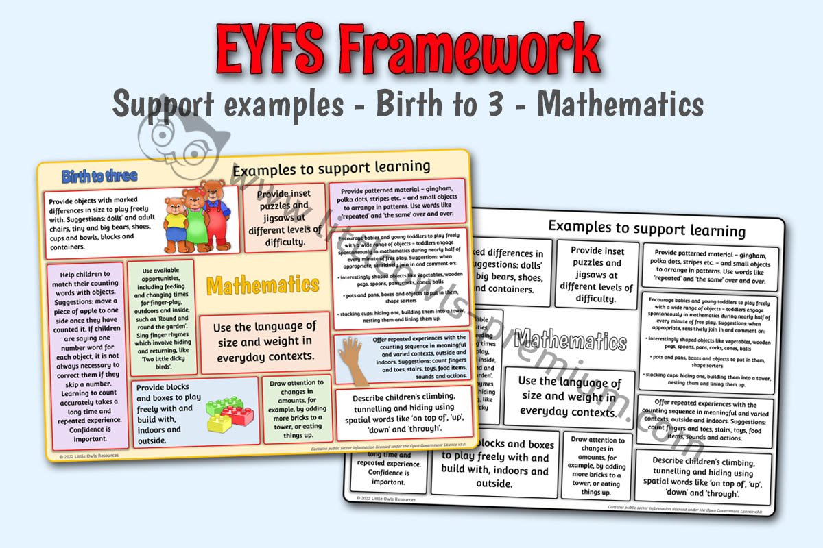 EYFS FRAMEWORK - Support Examples - Birth to 3 - Mathematics