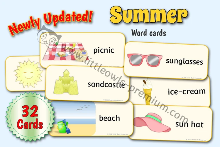 Summer Word Cards — resource cover