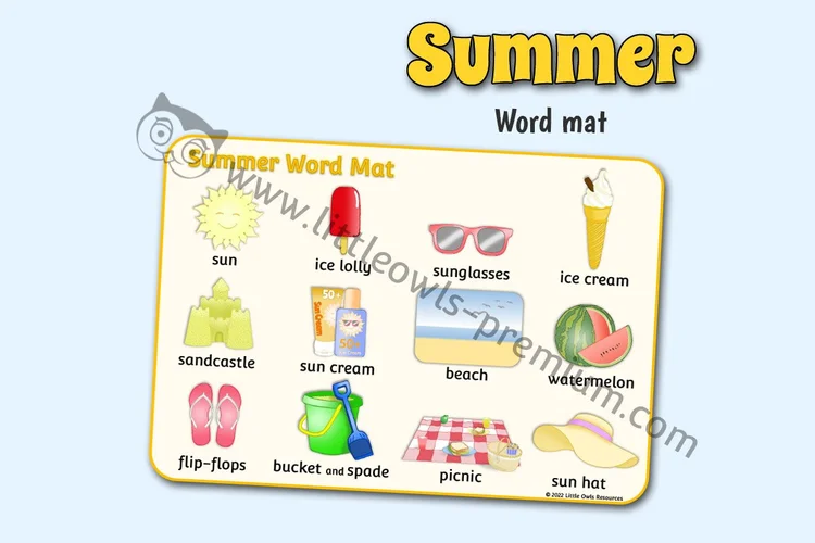 Summer Word Mat — resource cover
