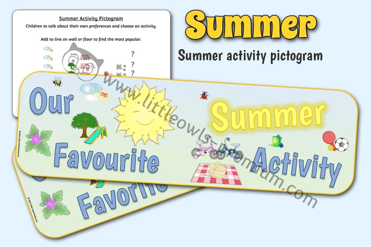 Summer Activity Pictogram — resource cover