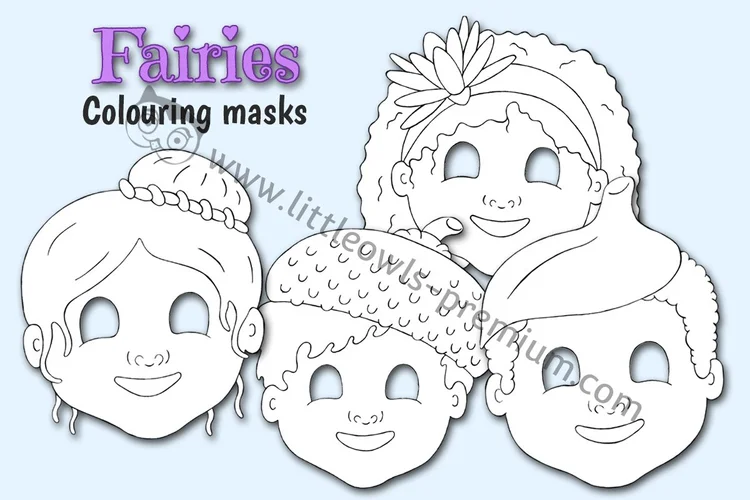 Fairy Role-Play Masks — Colouring cover