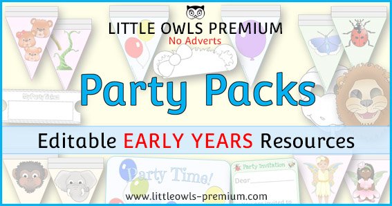    CLICK HERE   to visit ‘PARTY PACKS’ PAGE.     &lt;&lt;-BACK TO ‘GET ORGANISED’ MENU PAGE      