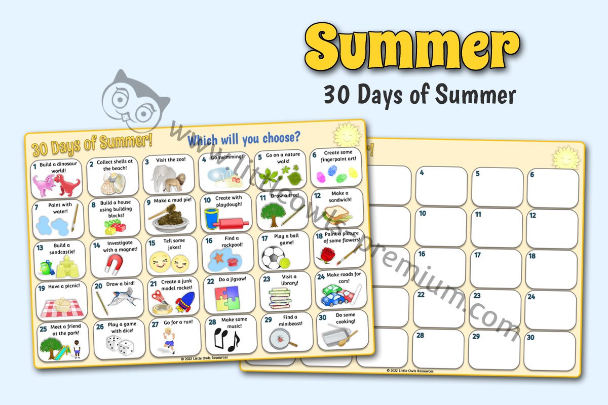 30 DAYS OF SUMMER - INSPIRATION POSTER