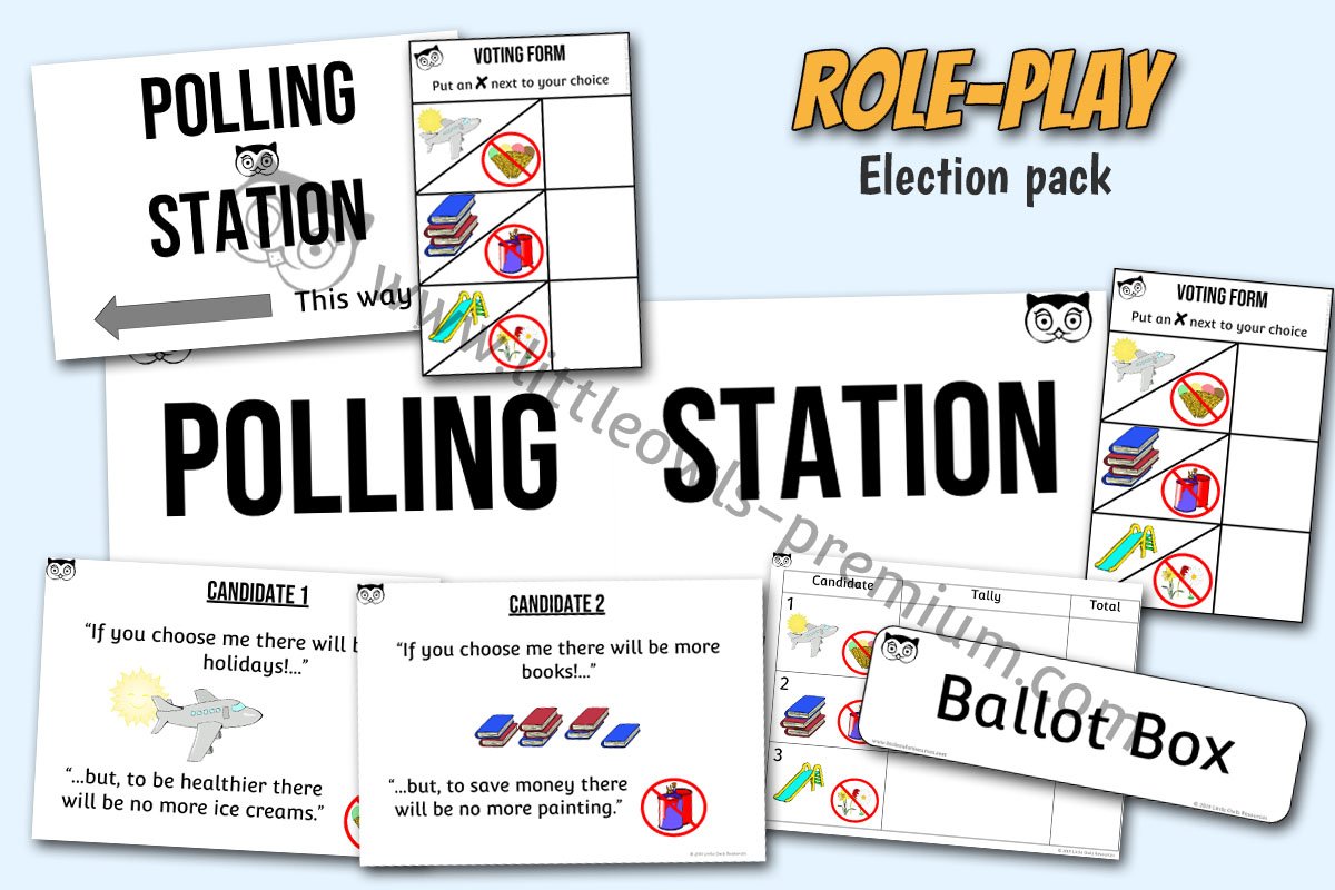 POLLING STATION (UK ELECTION) DRAMATIC ROLE PLAY PACK