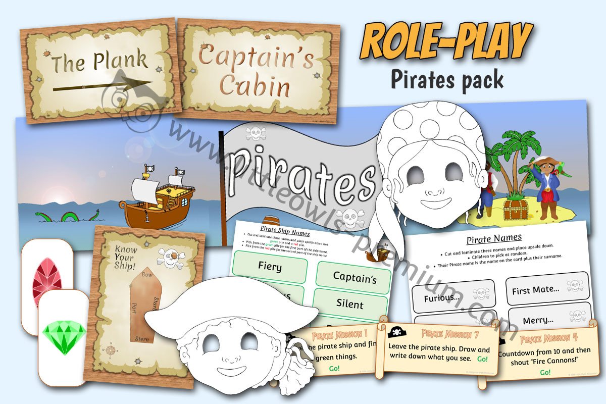 PIRATE SHIP DRAMATIC ROLE PLAY PACK