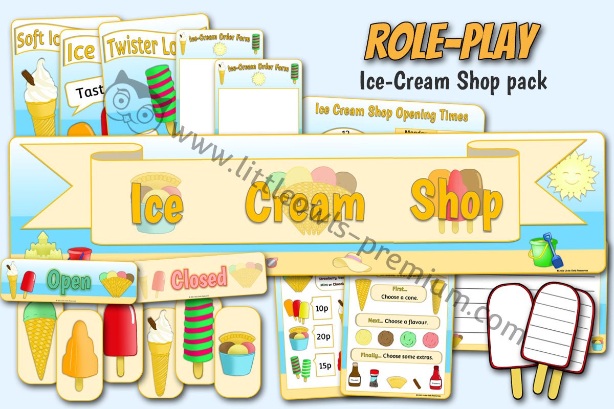 ICE CREAM SHOP ROLE PLAY PACK (Original)