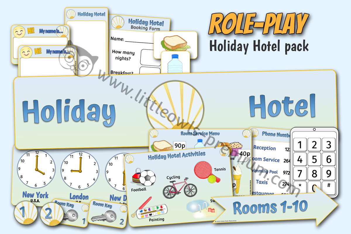 HOLIDAY HOTEL ROLE PLAY PACK