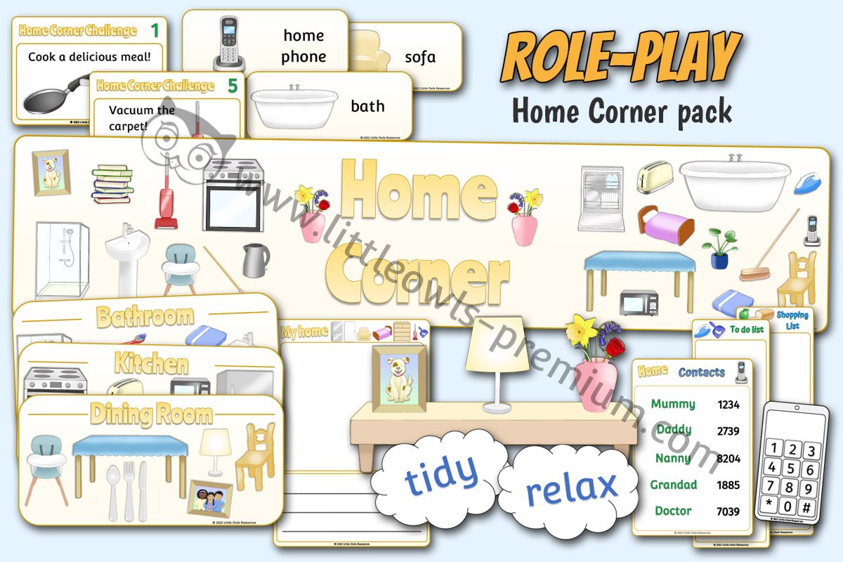 HOME CORNER ROLE PLAY PACK (Updated)