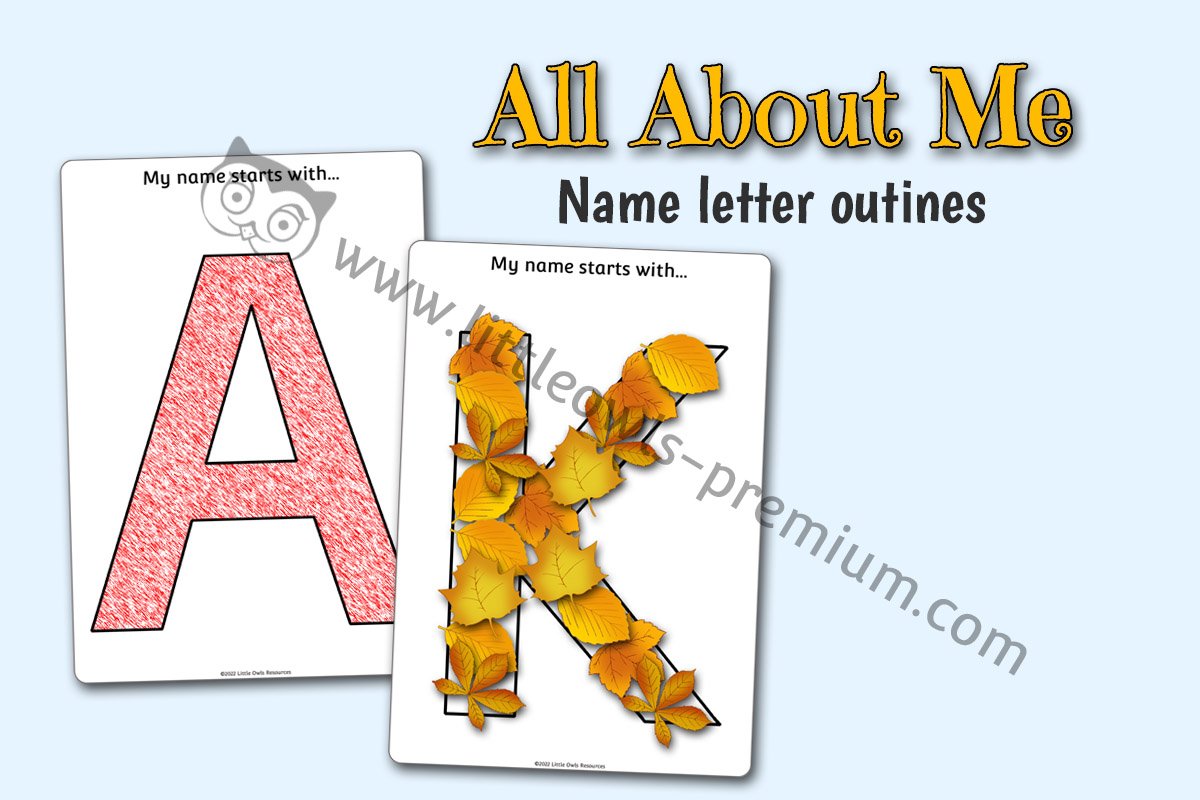 'My name starts with...' Letter Templates