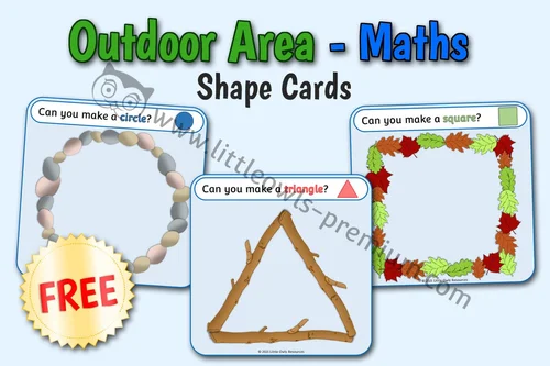 OUTDOOR MATHS - Shape Challenge Cards (Free Sample) resource cover