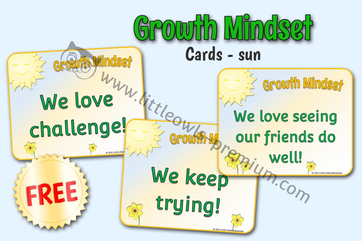 SUN POSTERS - GROWTH MINDSET (FREE SAMPLE)