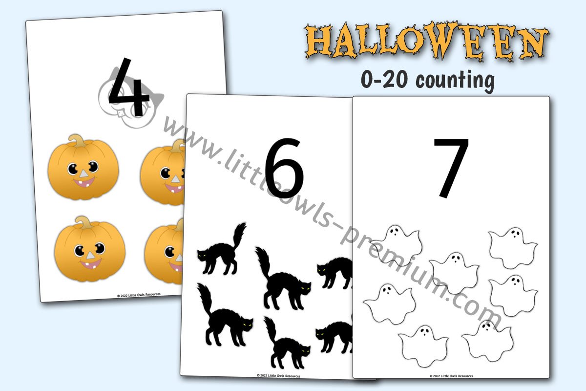 HALLOWEEN 0-20 COUNTING POSTERS
