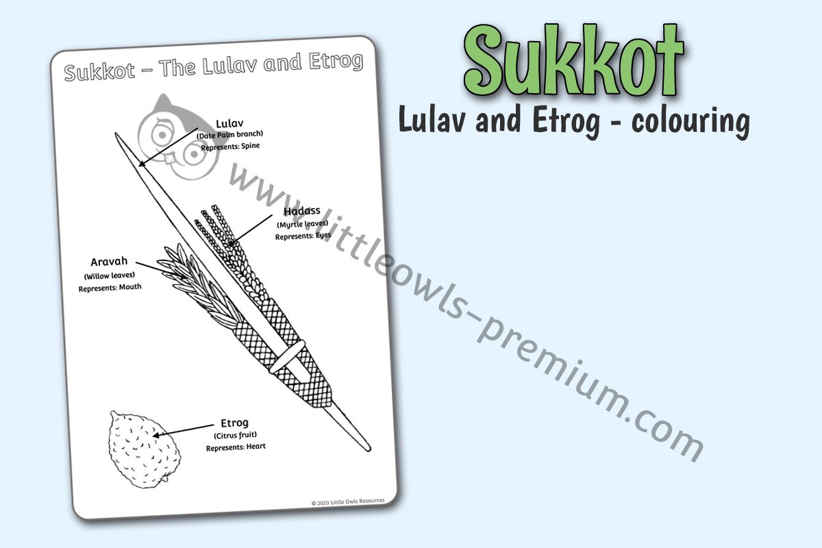 LULAV AND ETROG POSTER - COLOURING