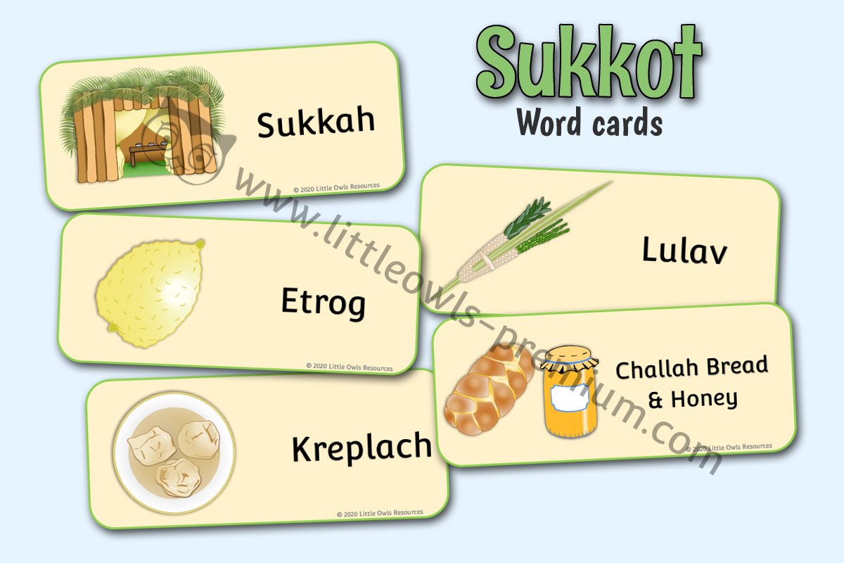 SUKKOT WORD CARDS