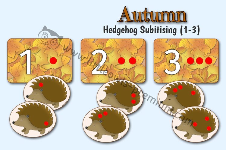 Autumn — Hedgehog Subitising, 1–3 cover