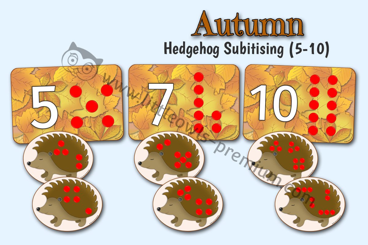 AUTUMN - Hedgehog Subitising (5-10)