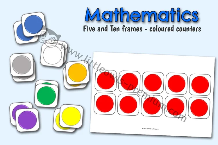 Five & Ten Frames — Coloured Counters cover