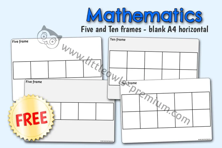 Blank Five & Ten Frames — A4 Horizontal Free Sample cover