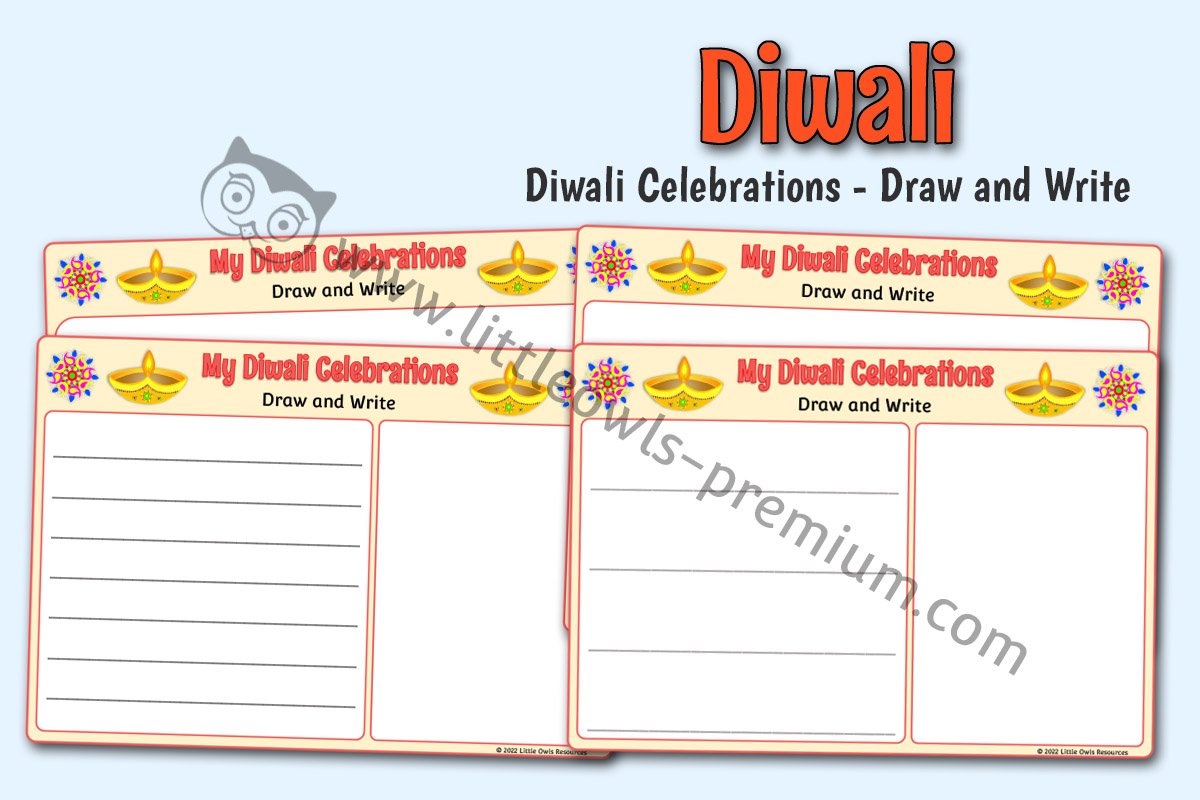 DIWALI - My Diwali Celebrations (Draw and Write)