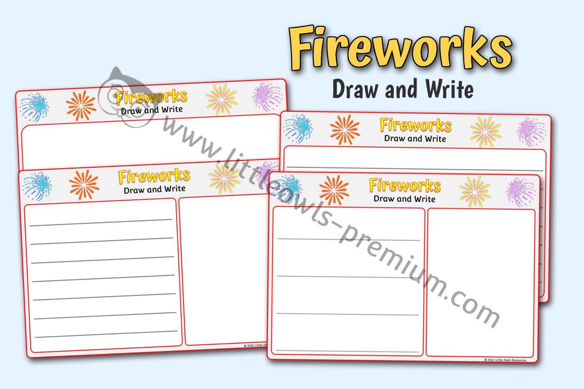 FIREWORKS - Draw and Write