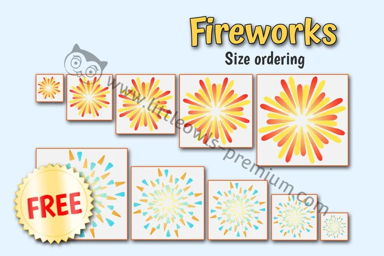 Firework Size Ordering Cards — Free Sample - cover preview