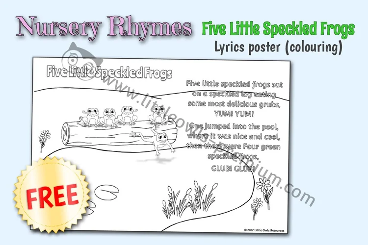 Five Little Speckled Frogs — Free Sample cover