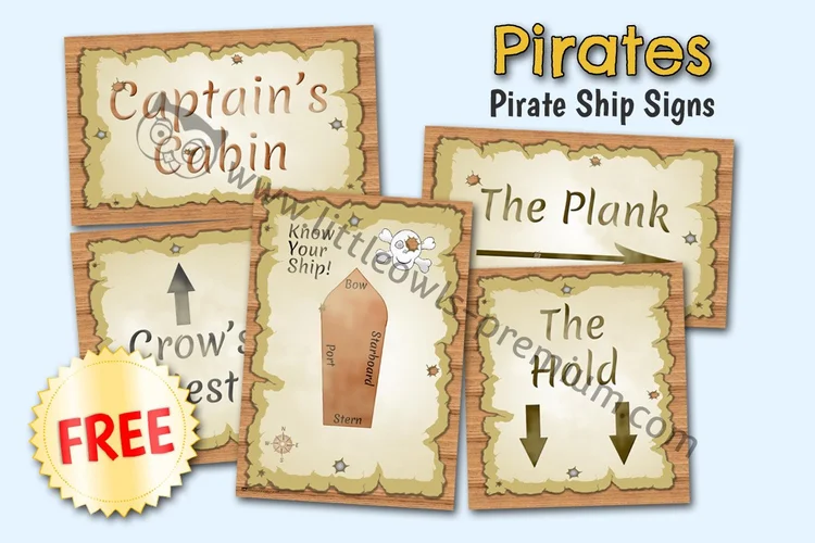 Pirate Ship Signs — Free Sample cover