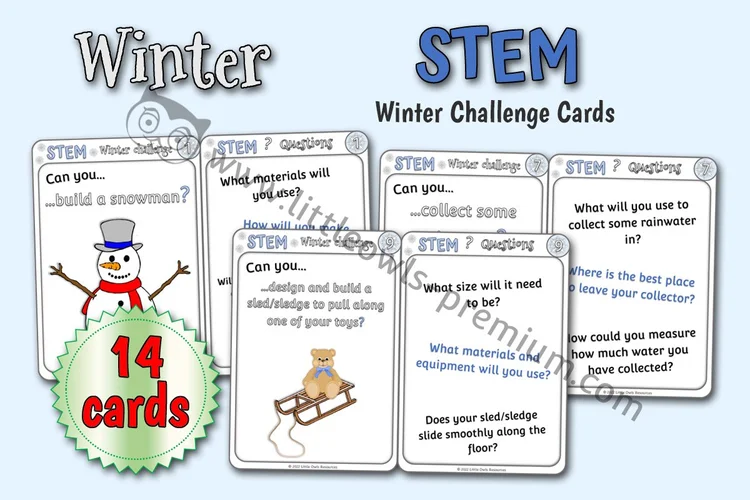 Winter STEM Challenge Cards cover