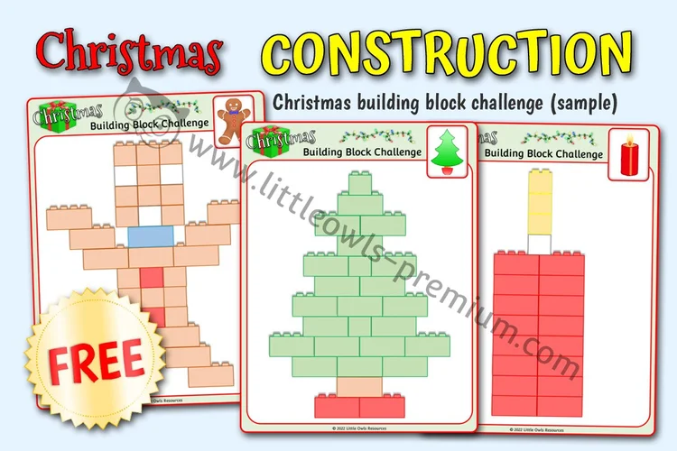 Christmas Building Block Patterns — Free Sample cover