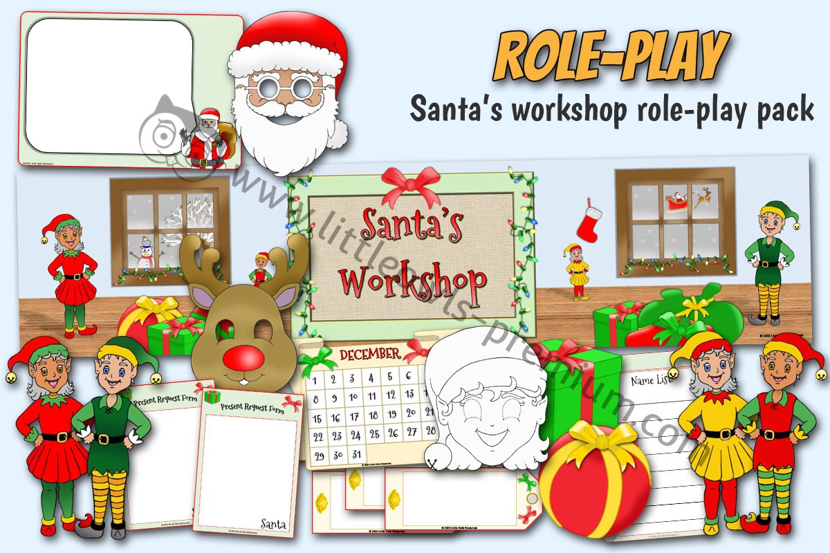 SANTA'S WORKSHOP DRAMATIC ROLE PLAY PACK (Updated 2022) 