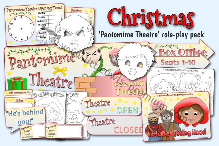 Christmas Pantomime Role Play Pack - resource cover