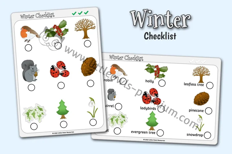 Winter Walk Checklists — resource cover