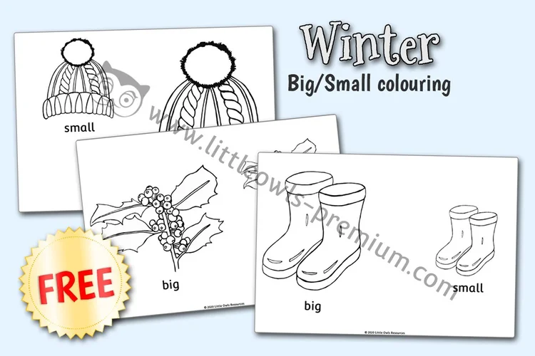 Winter Big and Small Colouring — resource cover