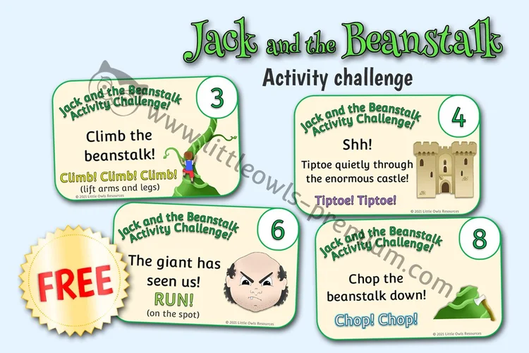 Jack and the Beanstalk Movement Challenges — Free Sample cover