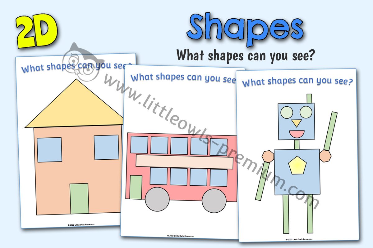 2D SHAPE POSTERS - WHAT SHAPES CAN YOU SEE?