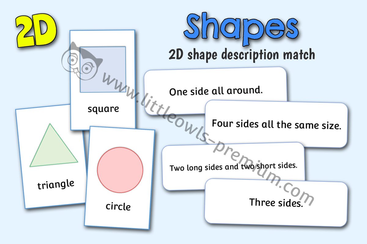 2D SHAPE DESCRIPTION MATCHING CARDS AND STATEMENTS