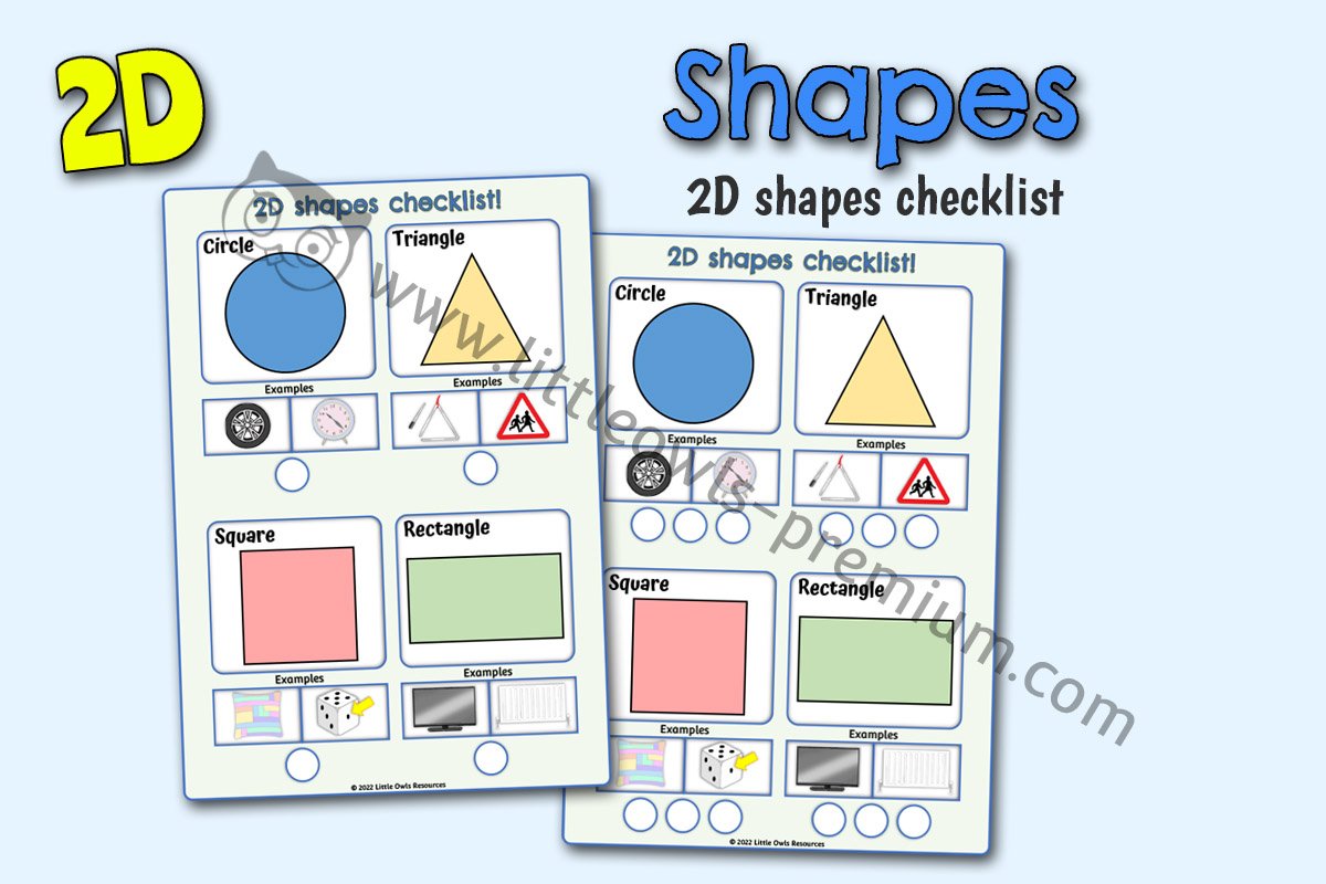 2D SHAPES IN THE ENVIRONMENT - CHECKLIST