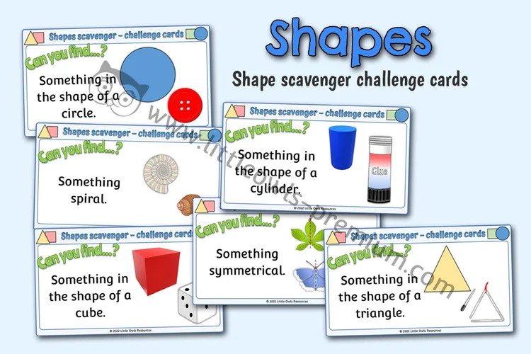 Shape Scavenger Hunt Challenge Cards cover